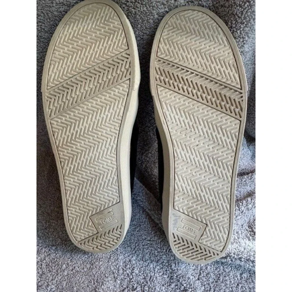 TOMS Sunset Women’s Black Loafer‎ Suede Leather Slip On Comfort Shoes Size 9.5